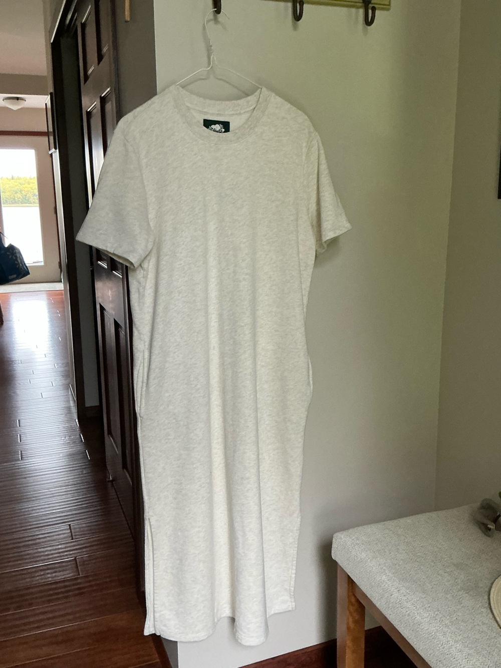 Roots Heather Light Gray Short Sleeve Tee Dress